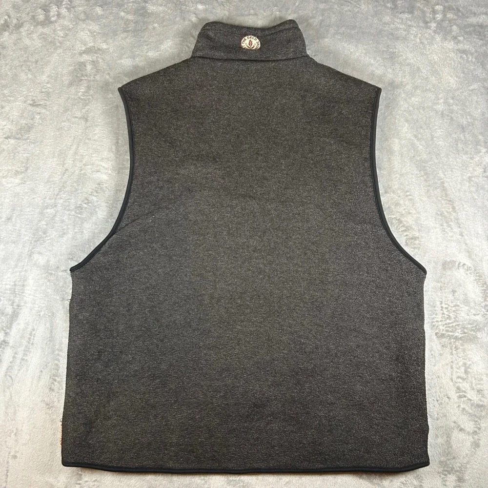 Aberlour Scotch Whisky Fleece Vest Mens XL Charcoal Grey Full Zip Red Lining